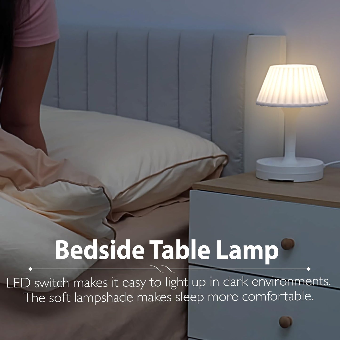 3 in 1 Dimmable LED Table Lamp + USB Socket + External Outlet + Mobile stand