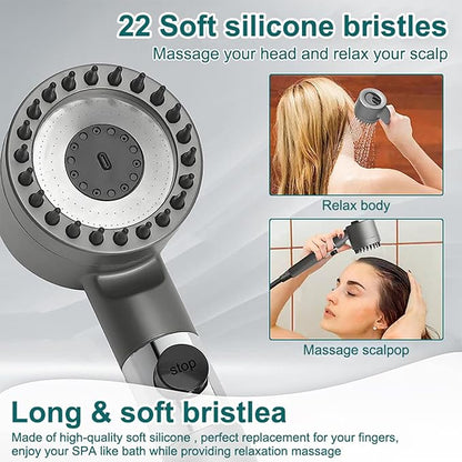 High Pressure 3-Setting Handheld filtration brush Shower head